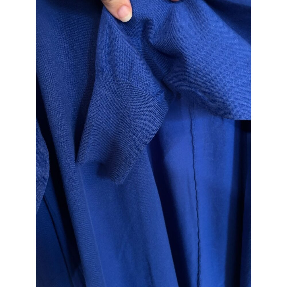 Chicos Royal Blue Sweater Open Front Cardigan Chicos Size 1 Womens Medium 8 Fall - Picture 6 of 9